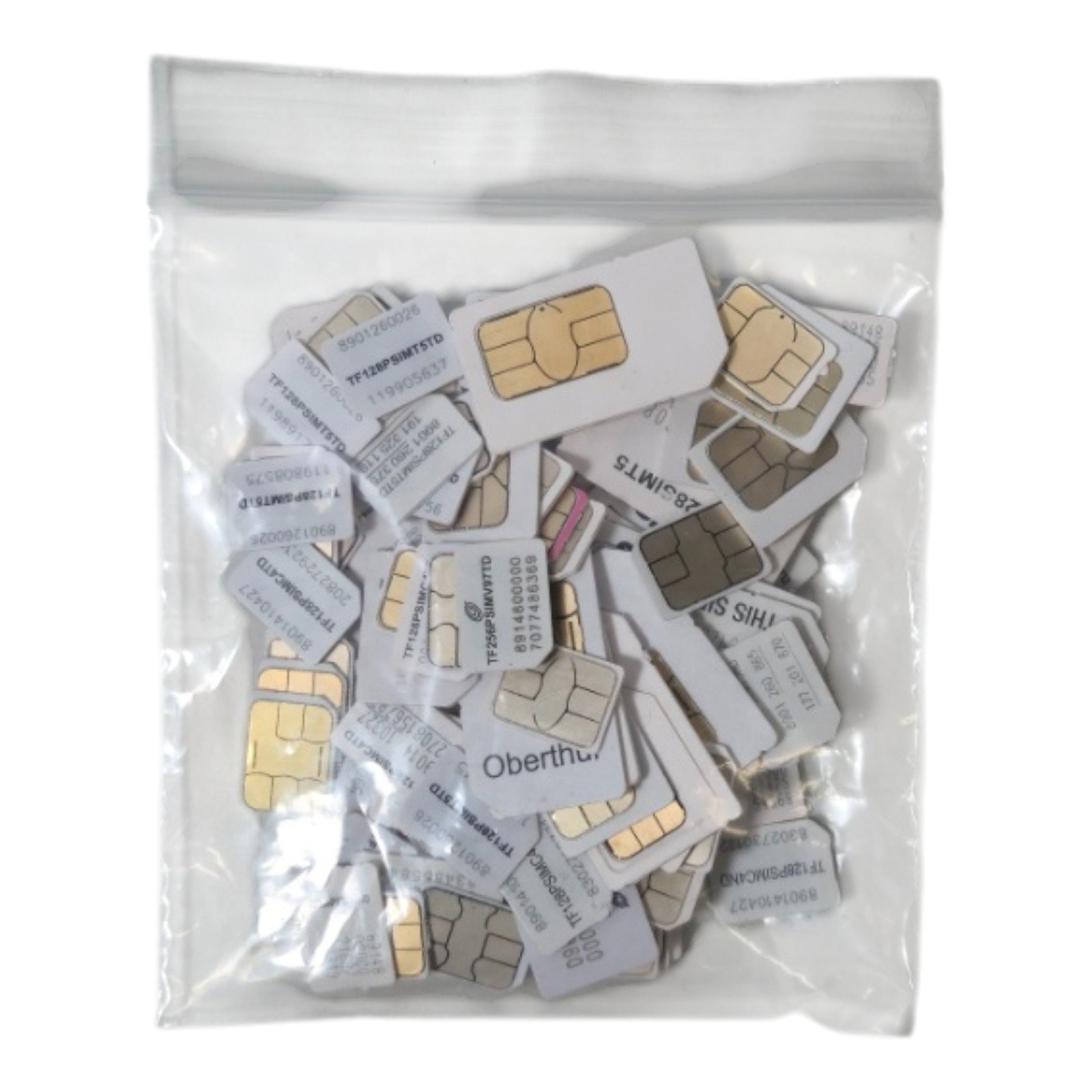 Lot of 100 Scrap SIM Cards For Gold Recovery - AT&T, TracFone, Verizon & More