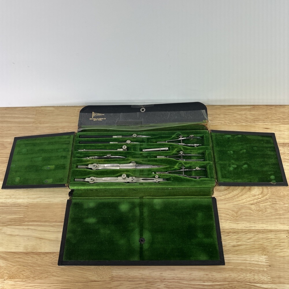 Keuffel & Esser Co Challenge Compass Drafting Set Complete Vintage Model 9726F