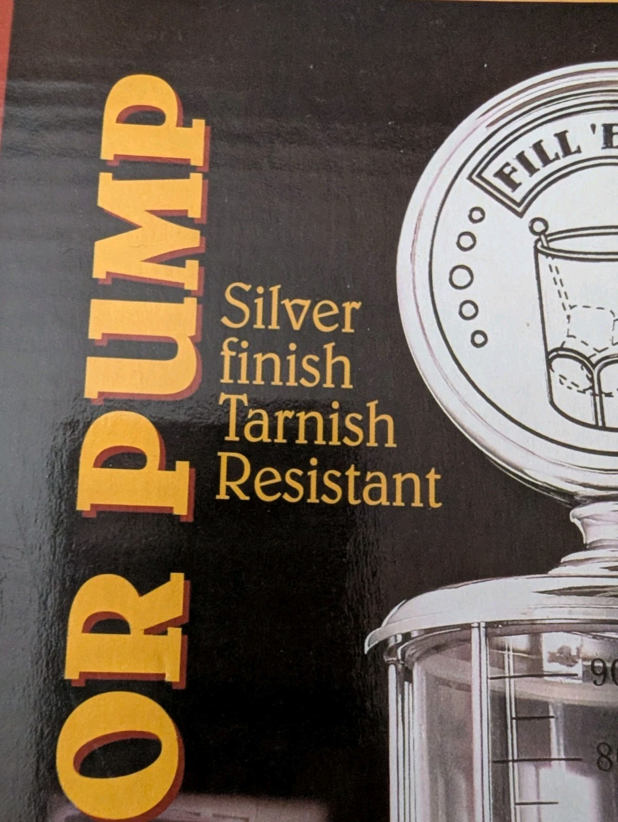 GODINGER Fill’er Up Liquor Pump GAS PUMP Liquor SILVER Beverage Dispenser 14"