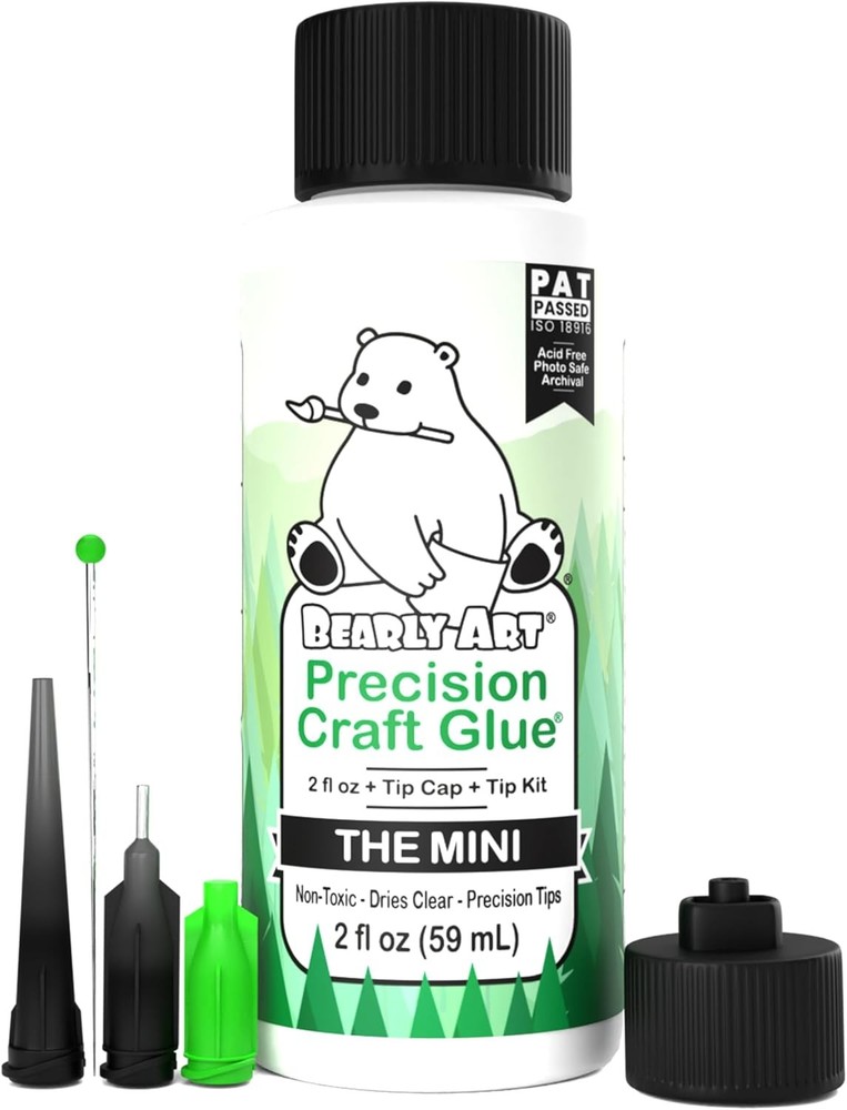 Flexible Strong Hold Craft Glue w/ Multiple Size Tips (2oz)