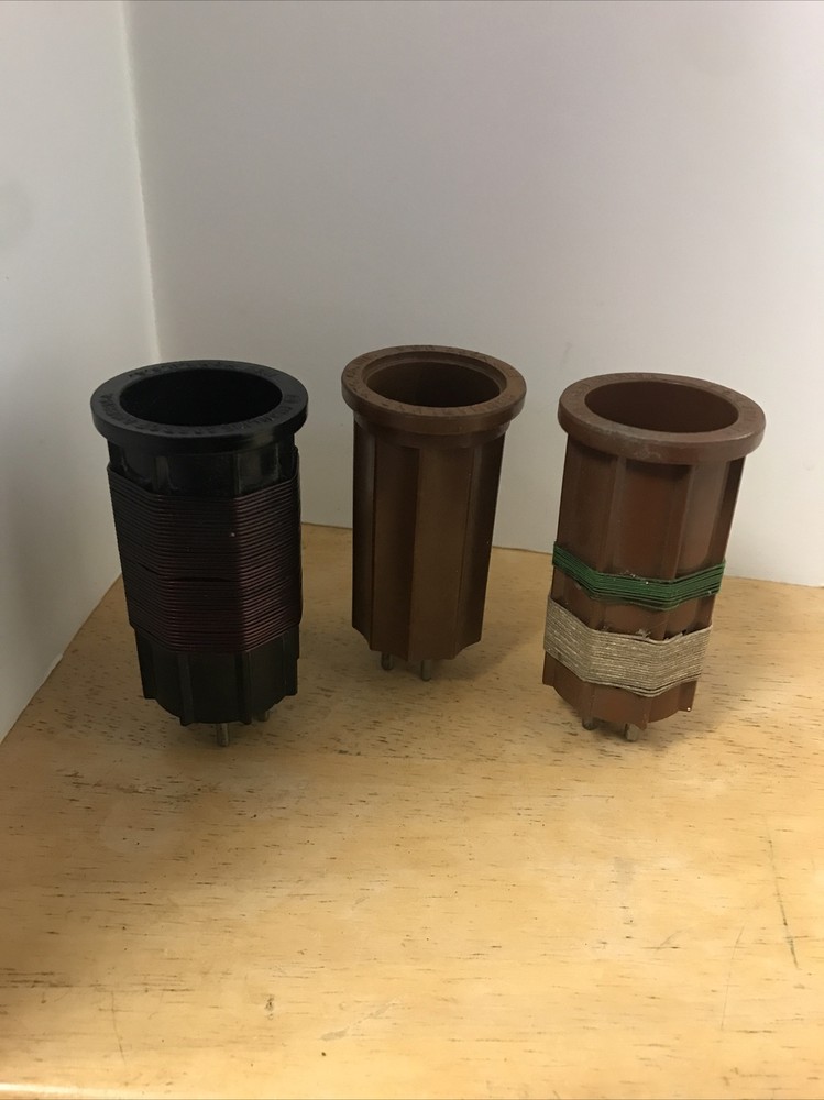 Lot of 3 Vintage Hammerslund & Insuline Radio Coil Forms 4 & 5 Pin