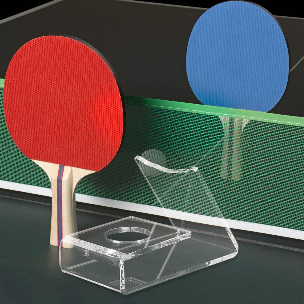 Table Tennis Racket Display Stand Holder Pingpong Bat Clear Displaying
