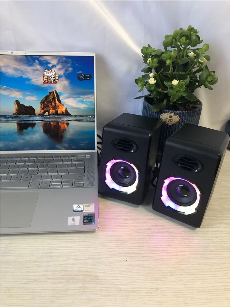 OROW Computer SpeakersUSB Powered Desktop Speakers with 6 Lights ModesBluetoo...