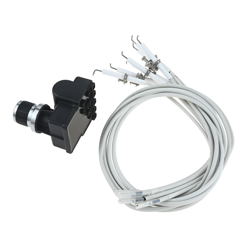 7 Outlet Push Button Igniter w Ignitor Wires BBQ Gas Grill Universal Replacement