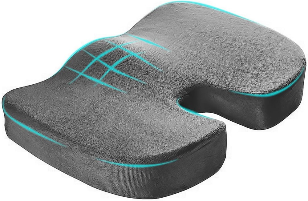 Memory Foam Cushion for Tailbone Pain & Sciatica Relief, Ergonomic Seat Cushi...