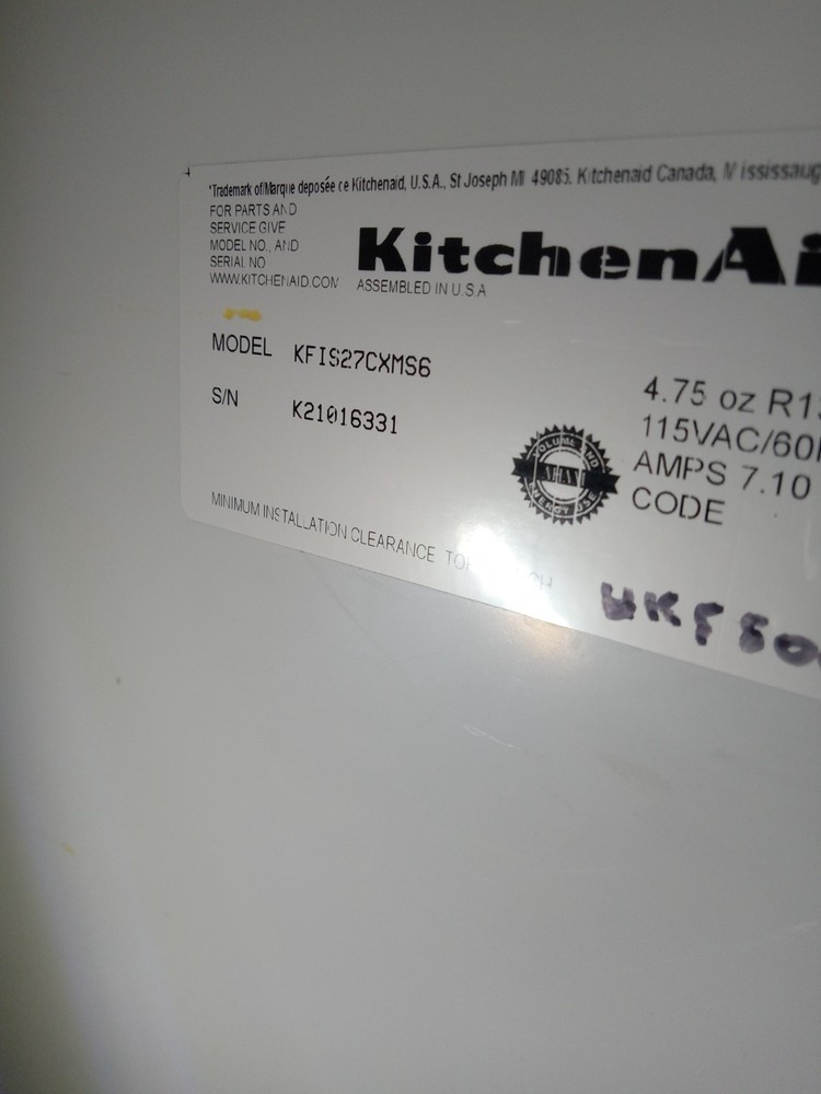 KFIS27CXMS6 LEFT SIDE DOOR