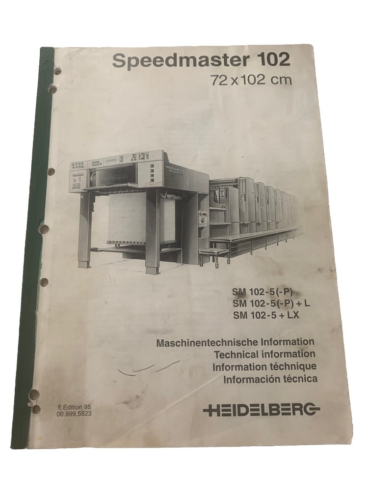 Heidelberg Speedmaster 102   SM 102-5.               Technical Information