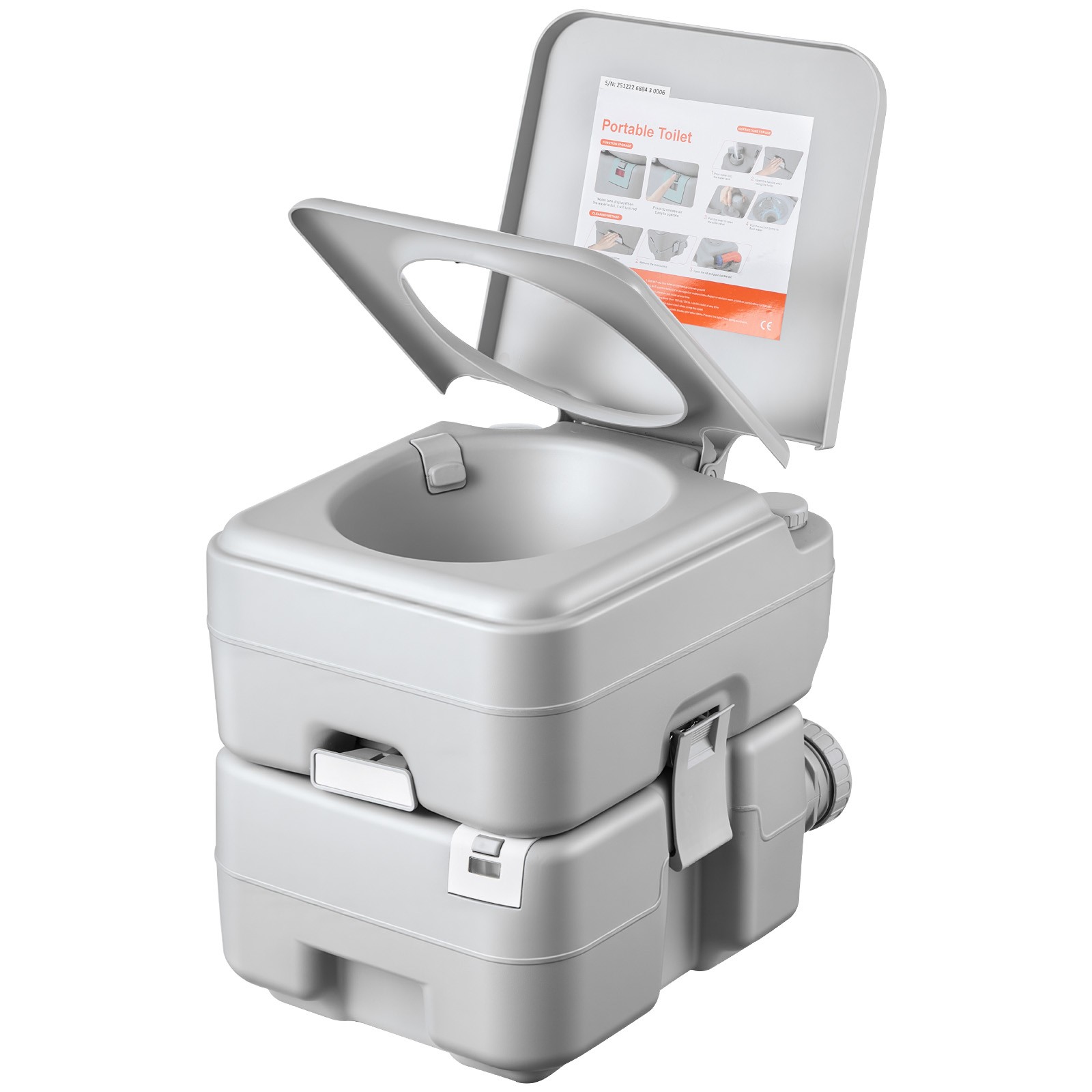 Uimoso Portable Outdoor Toilet with 5.3 Gallon Flush for Camping and Hiking