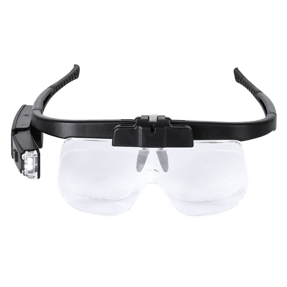 Rechargeable 6-Magnification LED Light Magnifying Glass Adjusting Magnifier Loop