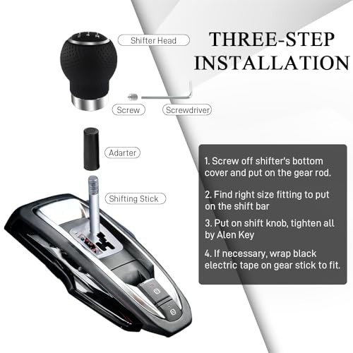 5 Speed Shift Knob, Manual Gear Shift Knobs Gear 5/Round Head R Down