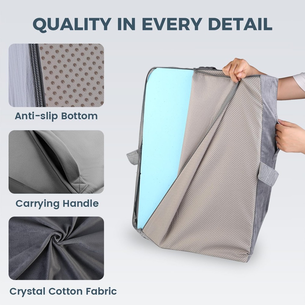 CIVJET 3Height Adjustable Leg Elevation Pillows After Surgery Memory Foam Su...