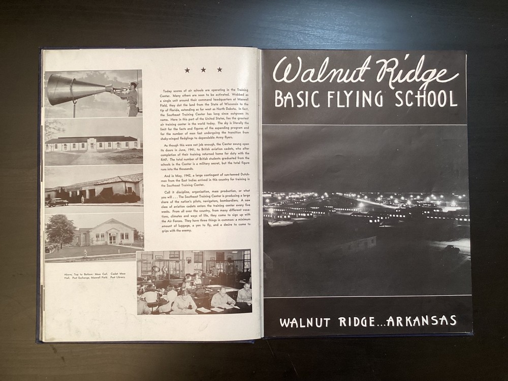WWII Army Air Force Walnut Ridge Basic Flying School 1943 CLASS 43-E HC Book
