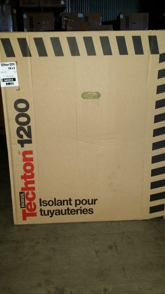 Roxul Techton 1200 Pipe Insulation  20"x3"  3 Linear ft