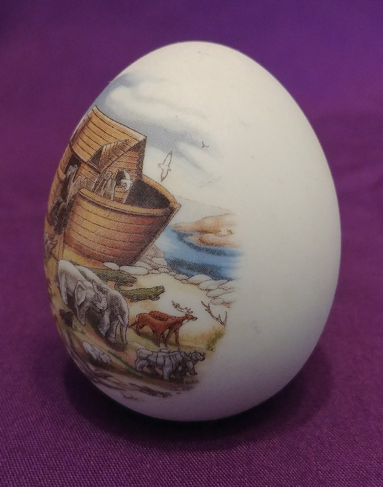 Noah's Arc Full Size Egg Ornamental Figurine Stone