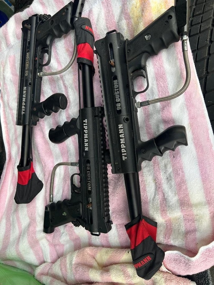 Three [3] Tippmann 98 Custom paintball guns