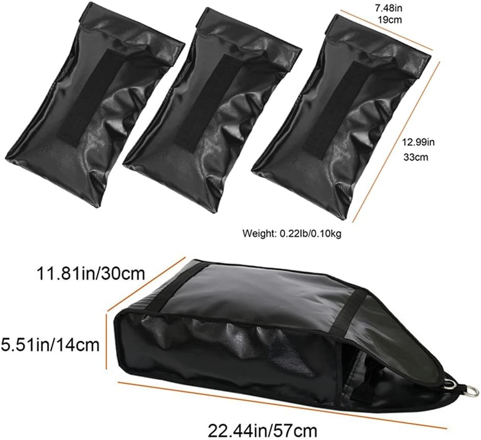 Running Weight Bag Speed Training Sandbag Adjustable Medium, Black