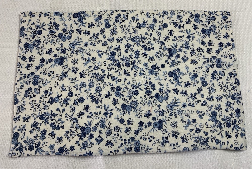 Vintage Antique Patchwork Quilt Table Topper, Triangles, Navy, Calico Prints