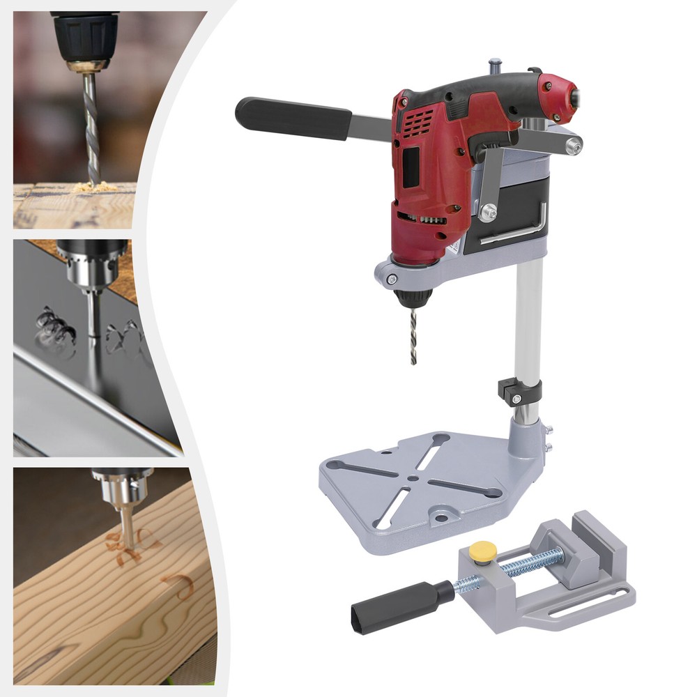Bench Clamp Drill Press Stand Workbench Repair Tool Adjustable For Hand Drilling