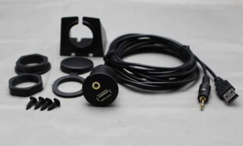 Universal Usb/Aux Accessory Extension Cable Car Audio 2M Long Usbaux-Ec