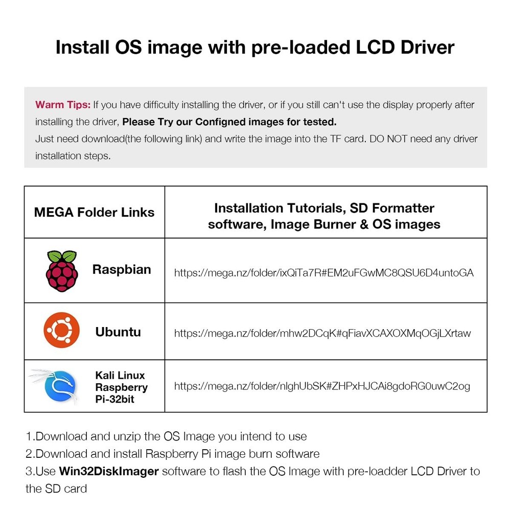 3.5" 480x320 Touch Screen TFT LCD for Raspberry Pi A/B/2B/3B/4B/5