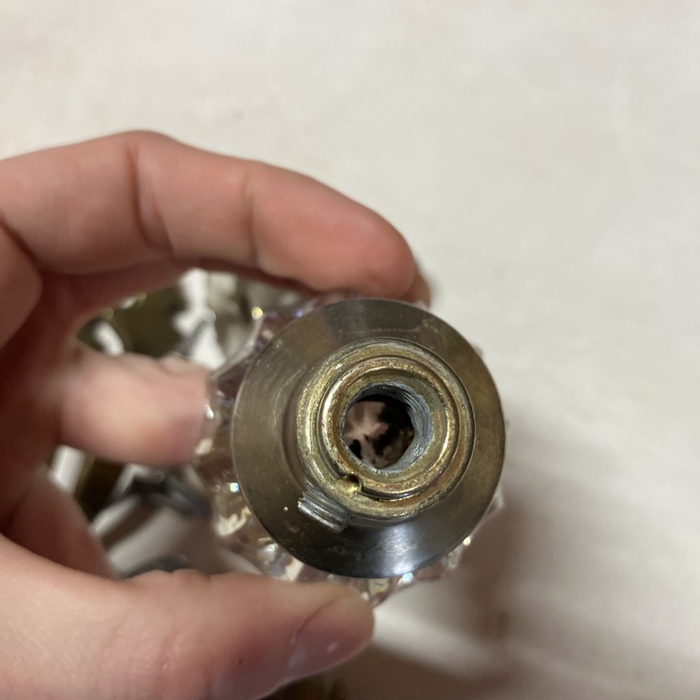 Vintage Glass Door Knobs 3 Sets With Some Hardware B28