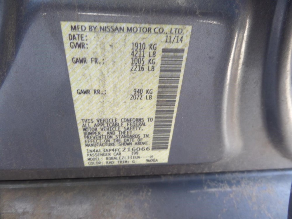 Chassis ECM BCM Body Control Left Hand Dash Fits 15 ALTIMA