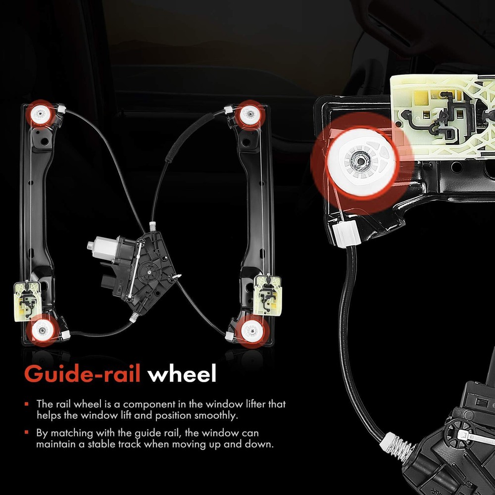 Front Left Power Window Regulator & 6Pins Motor for Dodge Durango 2011-2022 Jeep