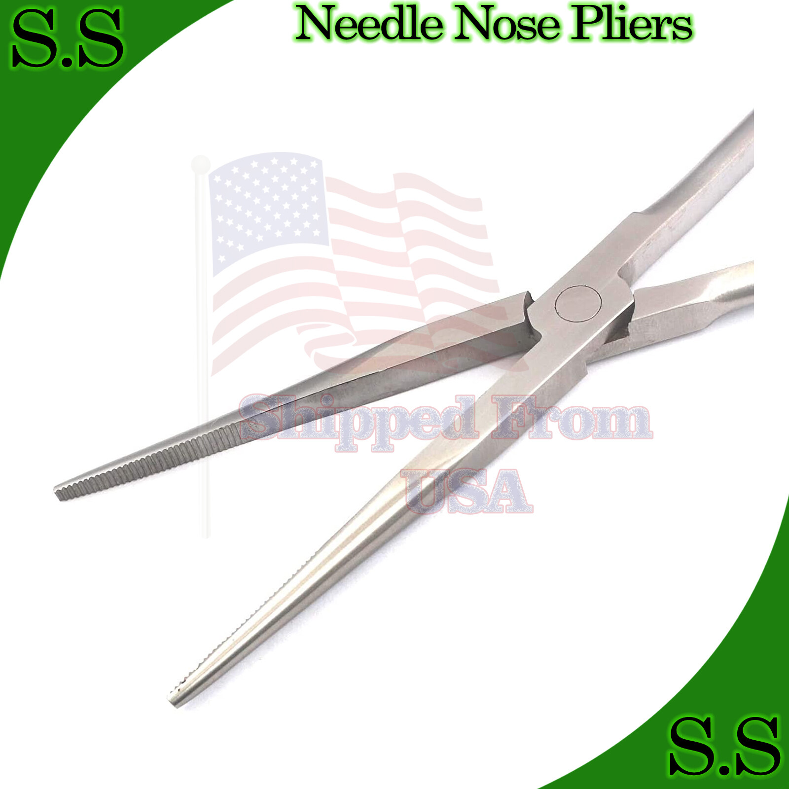 11'' Extra Long Reach Needle Nose Pliers Straight Repair Hand Tools