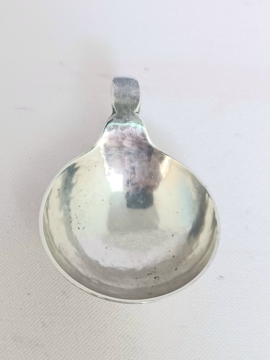 2 pc Ornamental #110 by Georg Jensen Individual Sterling Hammered Salt Cellar(s)