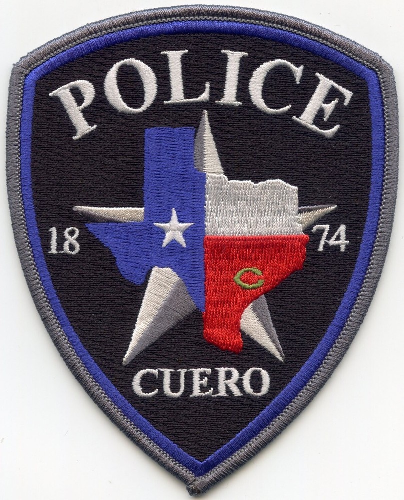 CUERO TEXAS colorful POLICE PATCH