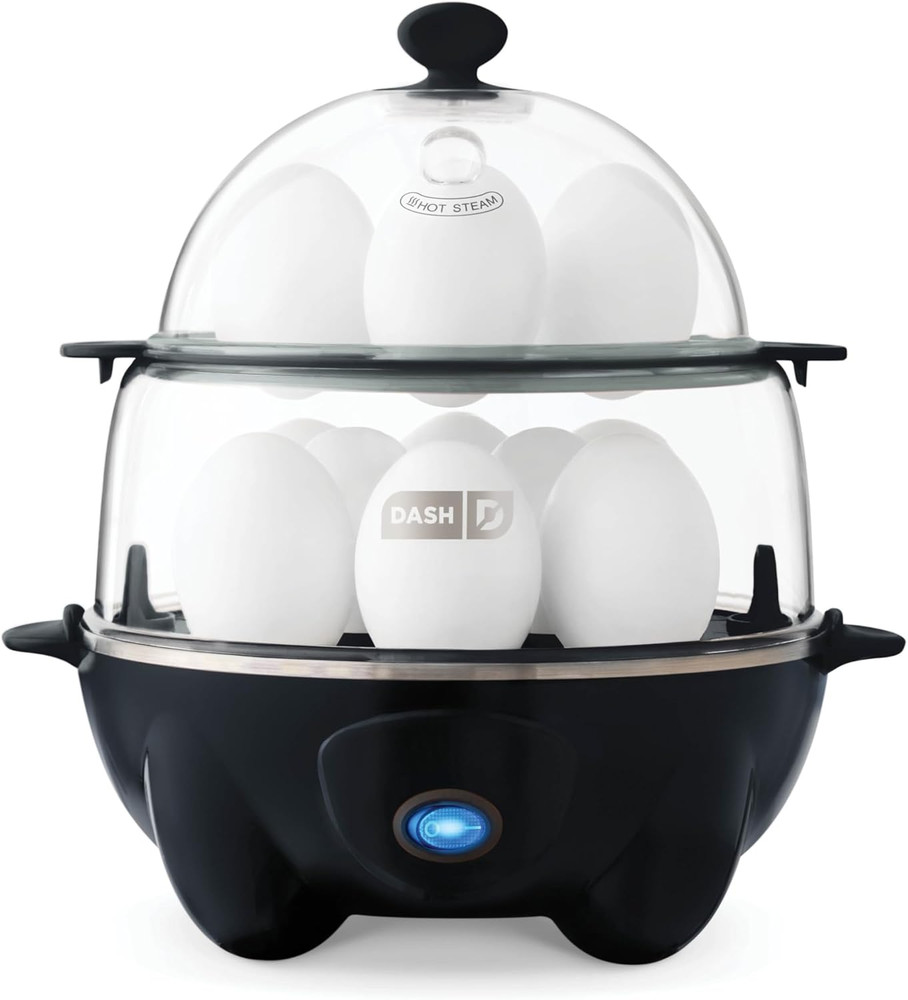 Deluxe Rapid Egg Cooker for Hard Boiled, Poached, Scrambled Eggs Omelets