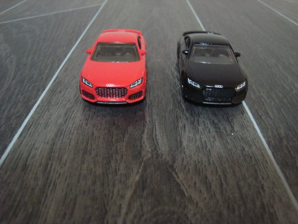 2 Different Colour Matchbox Audi TT RS ( Black and Red )