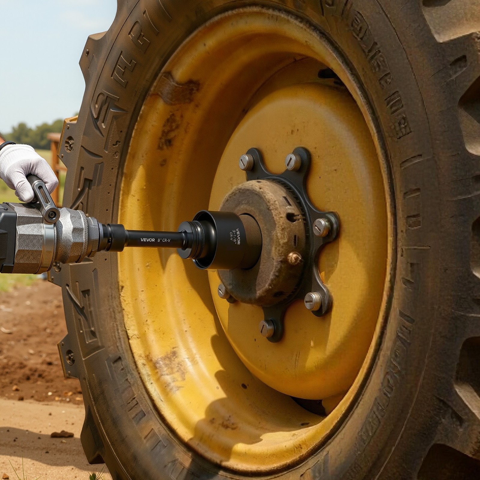 VEVOR 1 in Drive Impact Socket Set 21 Piece Shallow SAE 1-5/8 in to 3-1/8 in