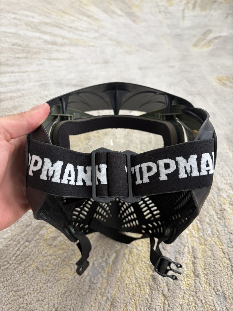 Tippmann Paintball Mask Black W/ Visor And Adjustable Strap