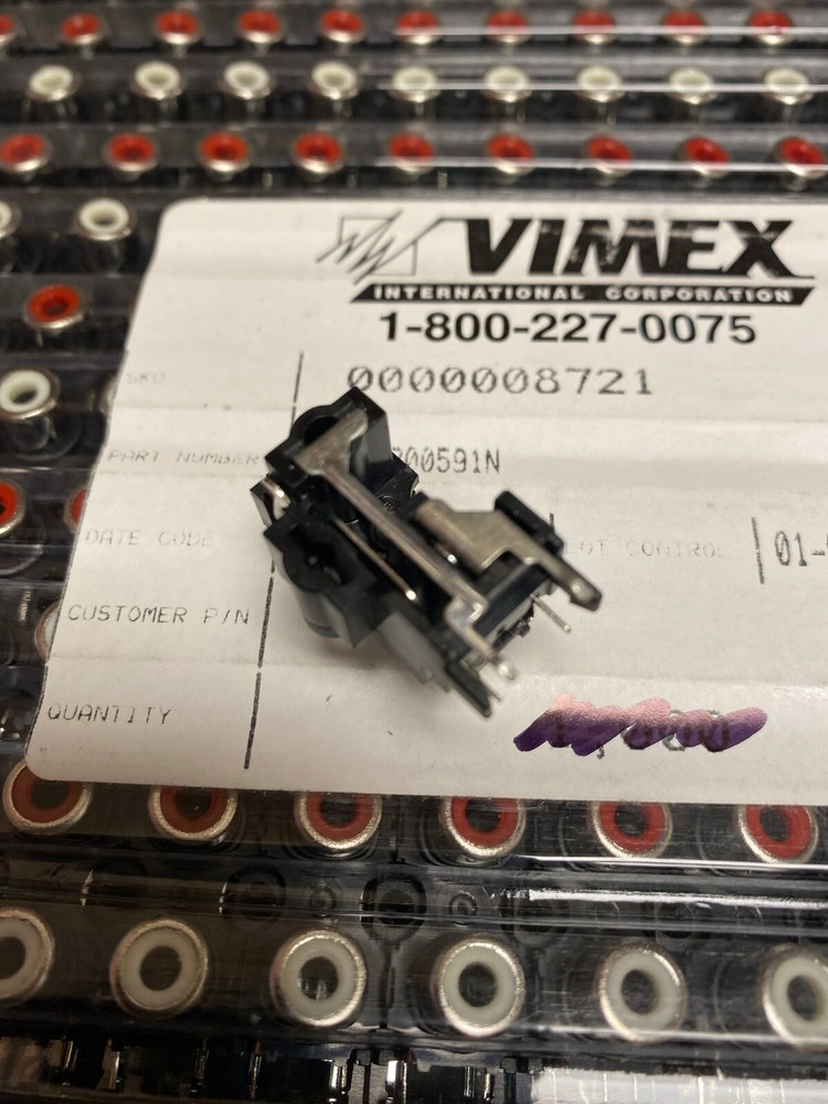 20x Dual RCA Jack Right-Angle Vertical Mount PCB White and Red Inserts