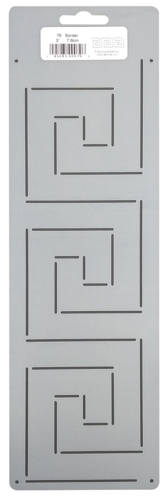 Border Quilting Stencil Aztec Square Geometric Quilt Pattern 3" Plastic Template