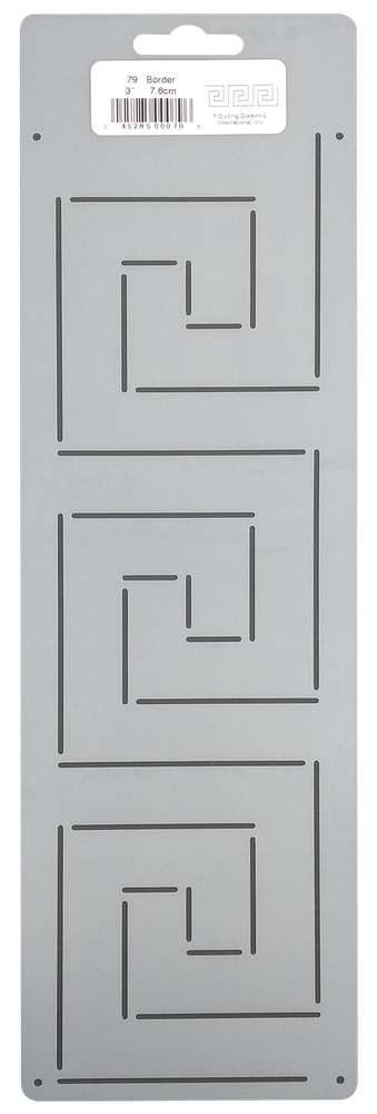 Border Quilting Stencil Aztec Square Geometric Quilt Pattern 3" Plastic Template