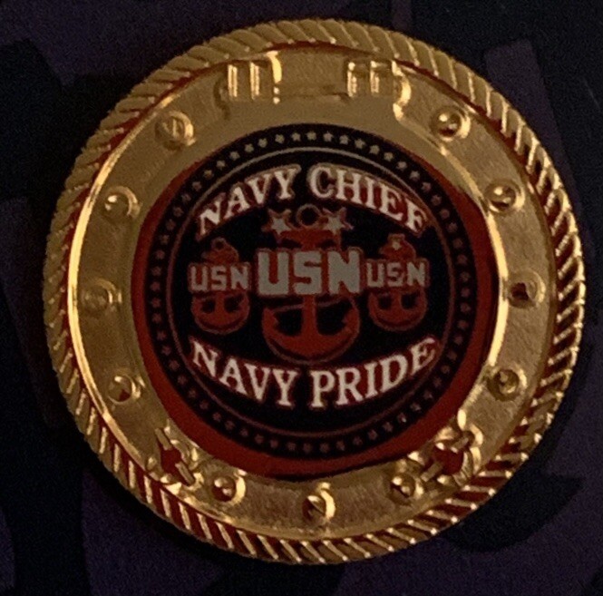 US Navy Chief ~ USN Pride Lapel Hat Pin [X]