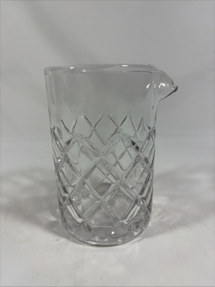 Crystal Cocktail Mixing Pitcher with Diamond Design By Final Touch 5 1/2"