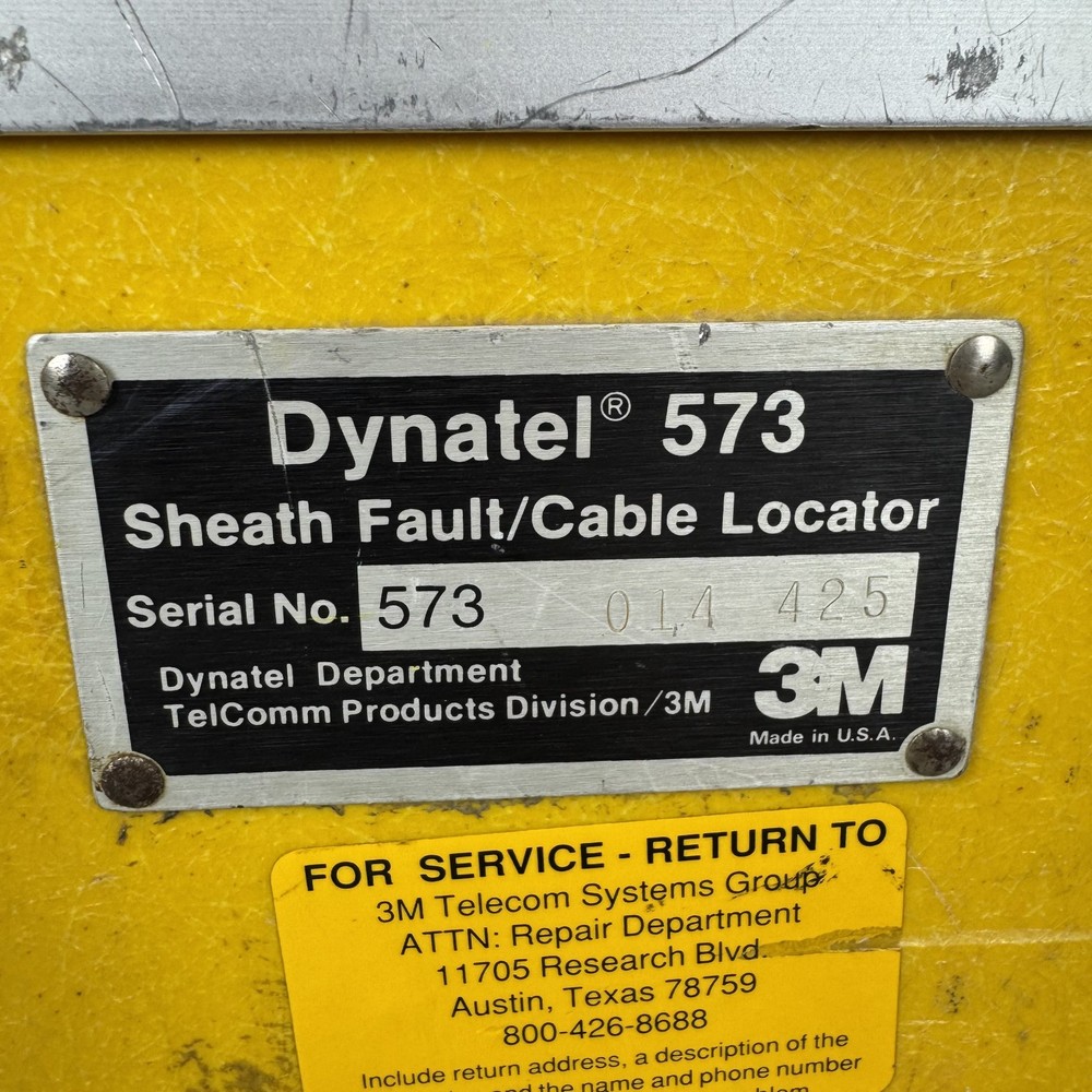 Dynatel 573 Sheath Fault Cable Locator System Cable Location Manual UNTESTED