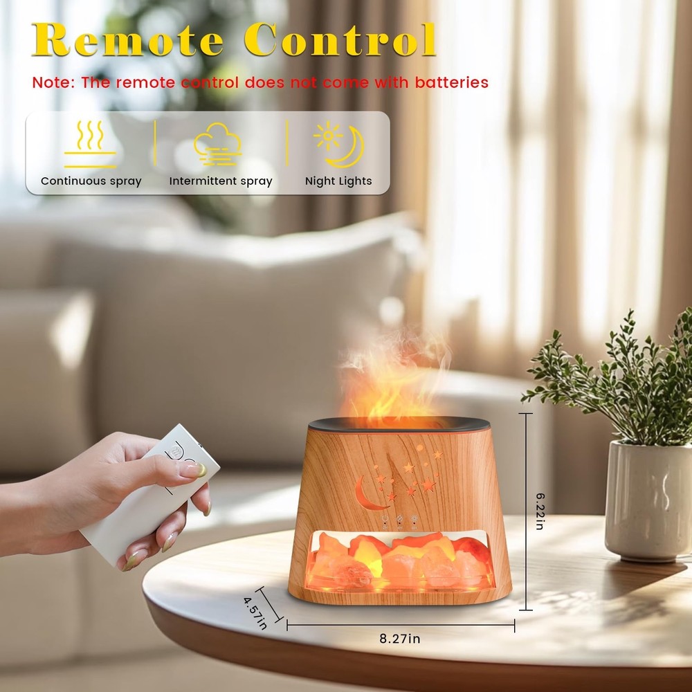 Essential Oil Diffuser : 260ml Aromatherapy Diffuser & Himalayan Salt Lamp wi...