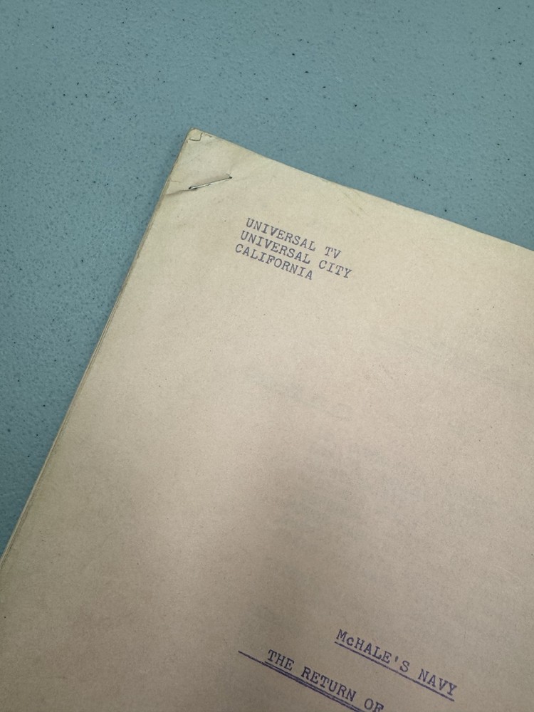 McHale's Navy Tv Show Script 1965