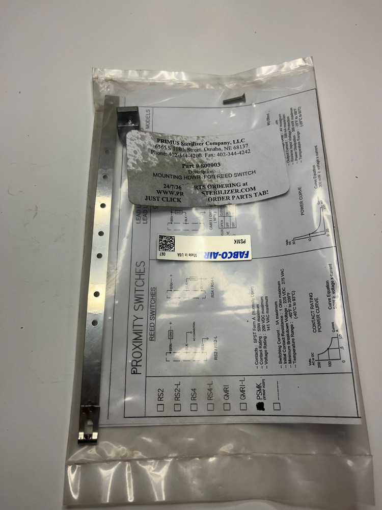 Primus Sterilizer Mounting Hdwr for Reed Switch 800003