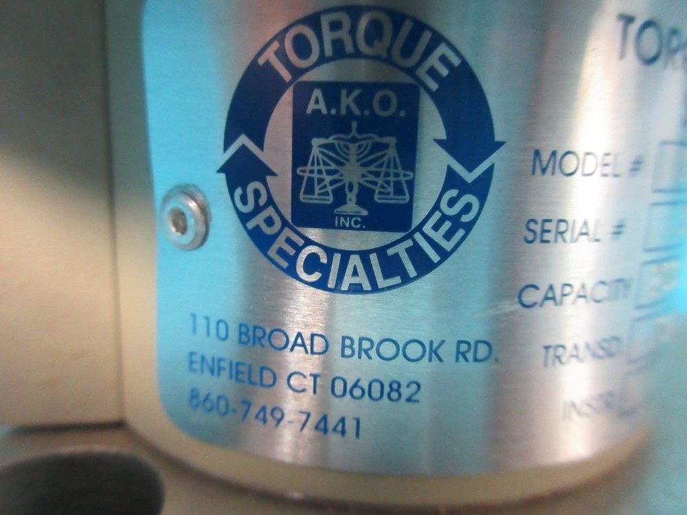 NEW AKO TORQUE TESTING SYSTEM TSD211 200 LB/FT TORQUE TRANSDUCER STAINLESS