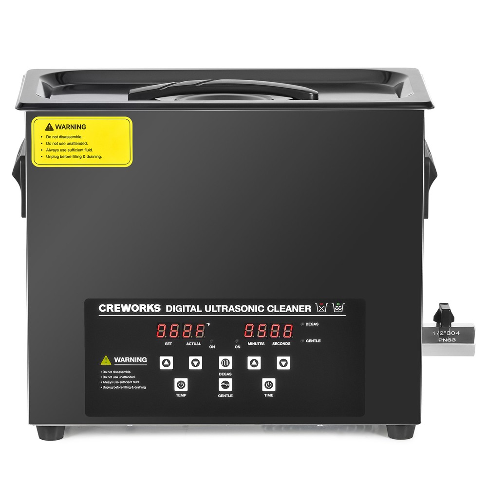 CREWORKS 6L Digital Ultrasonic Cleaner for Auto Tool Machine Part Cleaning