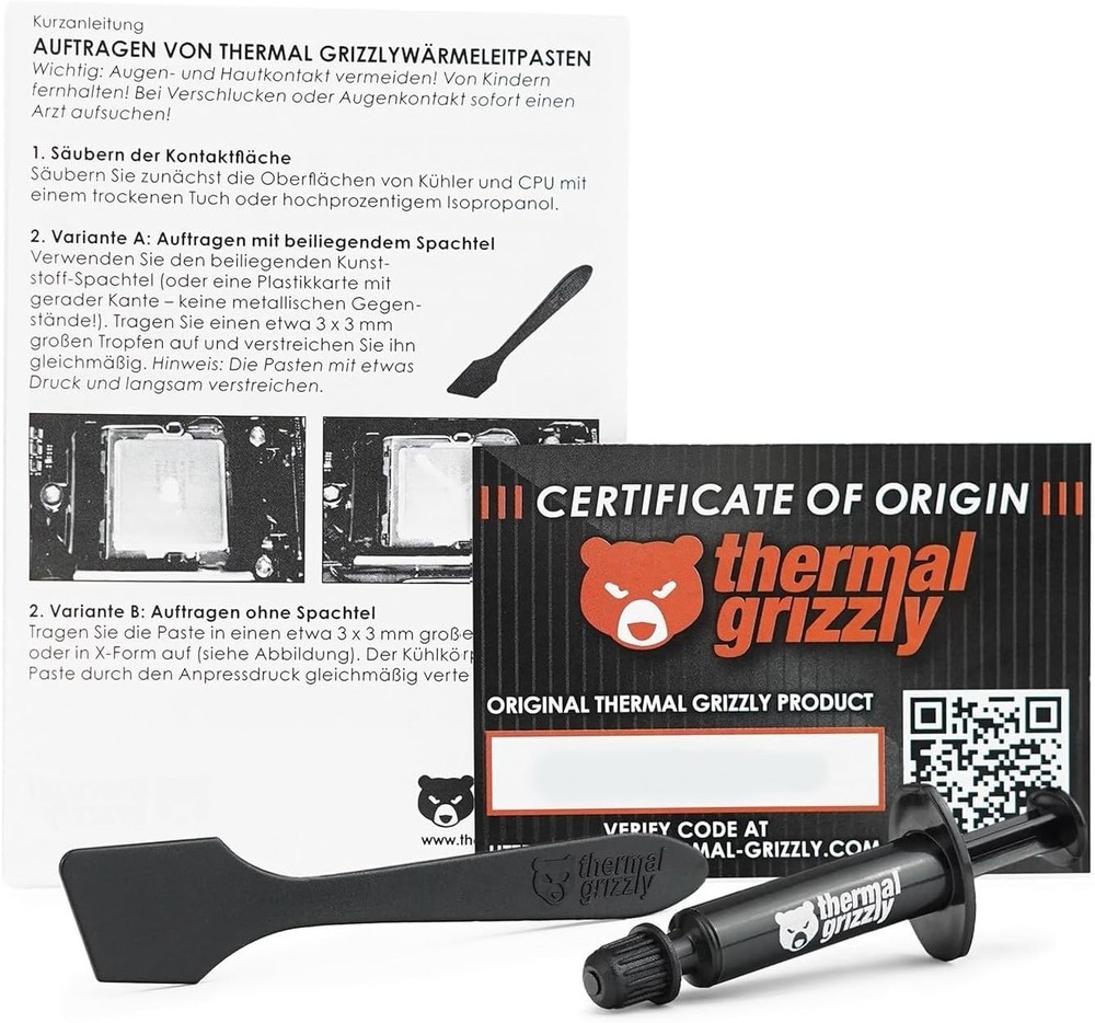 Thermal Grizzly Kryonaut theHigh Performance Thermal Paste Cooling All Processor