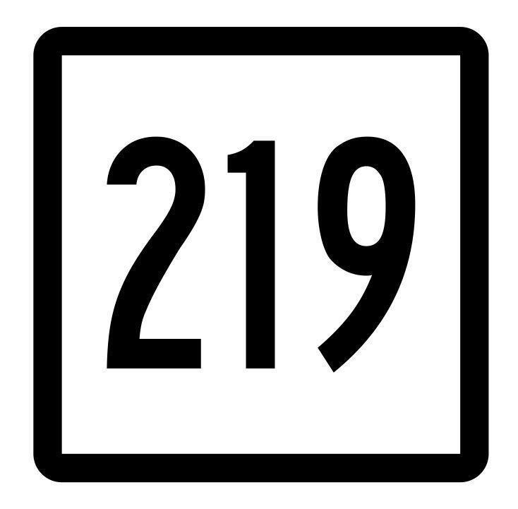 Connecticut State Route 219 Sticker Decal