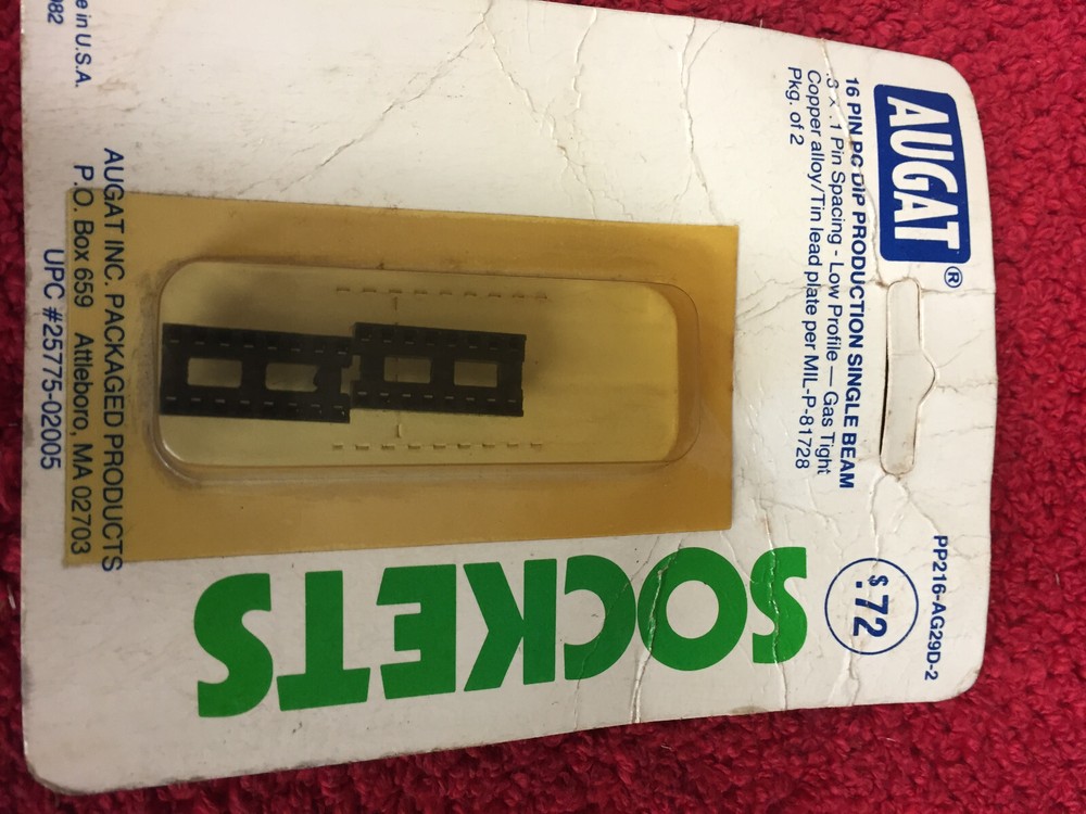 216-AG29D AUGAT 16 PIN DIP SOCKET 2 PCS