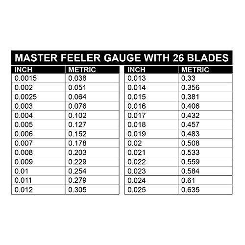 OEMTOOLS 25025 26 Blade Master Feeler Gauge