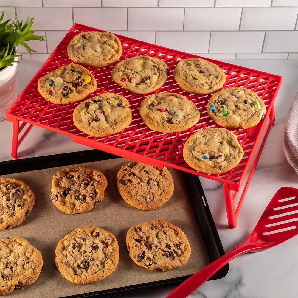 Coolwave Stackable Cooling Rack, 15 x 10 Inches, Collapsible Baking Rack, BPA...